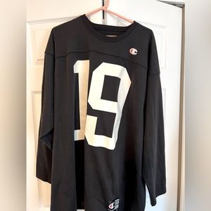 CHAMPION 19 Size XXXL Football Jersey Black White Print Classic